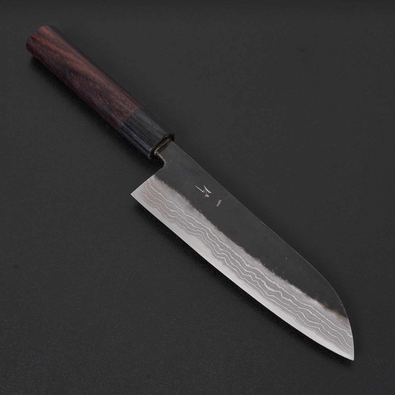 Hitohira HS White #2 Damascus Santoku 170mm Rosewood Handle-Knife-Hitohira-Carbon Knife Co