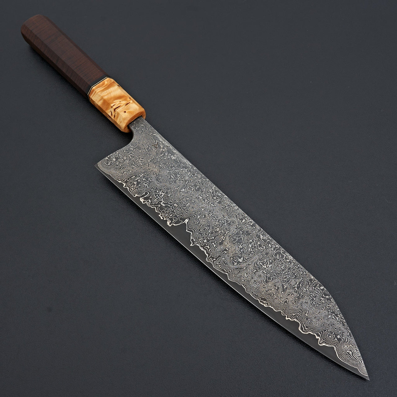 Jamison Chopp CruForgeV Damascus Ringed Gidgee 240mm-Knife-Jamison Chopp-Carbon Knife Co