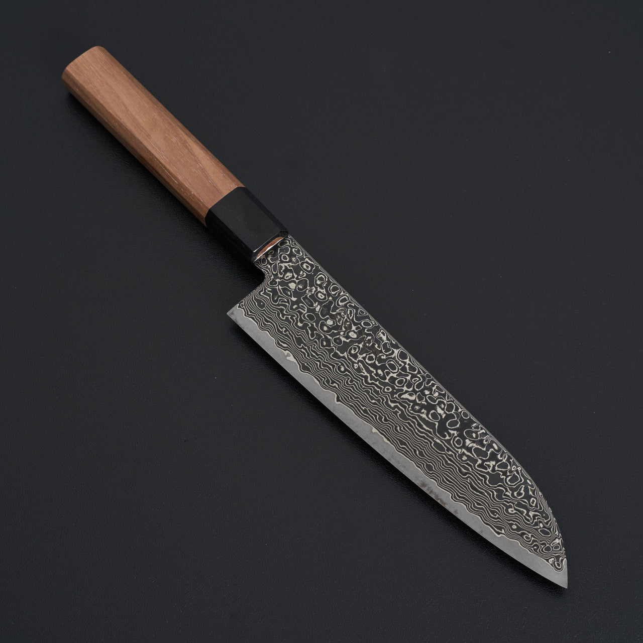 Kagekiyo ZA-18 Black Damascus Santoku 180mm-Kagekiyo-Carbon Knife Co