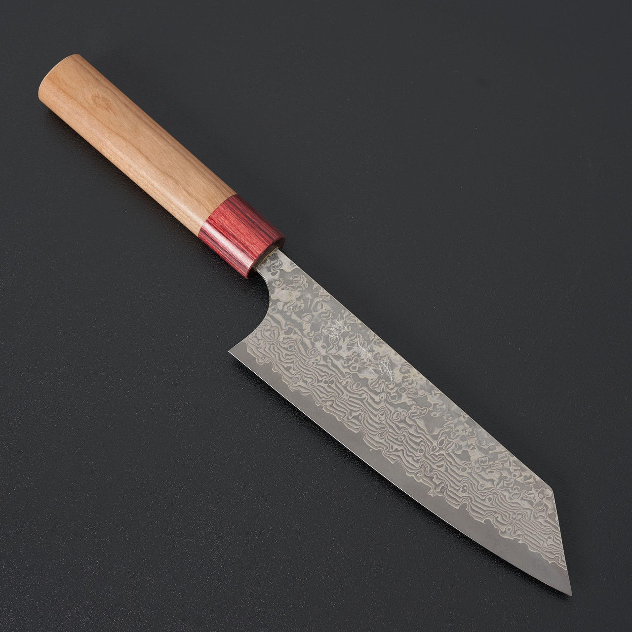Kato VG10 Cherry Handle Nickel Damascus Bunka 165mm-Knife-Yoshimi Kato-Carbon Knife Co