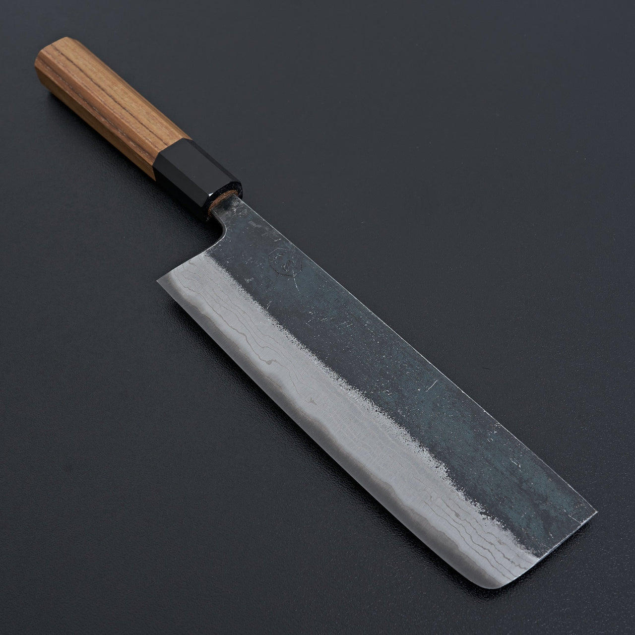 Kumokage Blue #2 Kurouchi Damascus Nakiri 165mm-Knife-Hatsukokoro-Carbon Knife Co