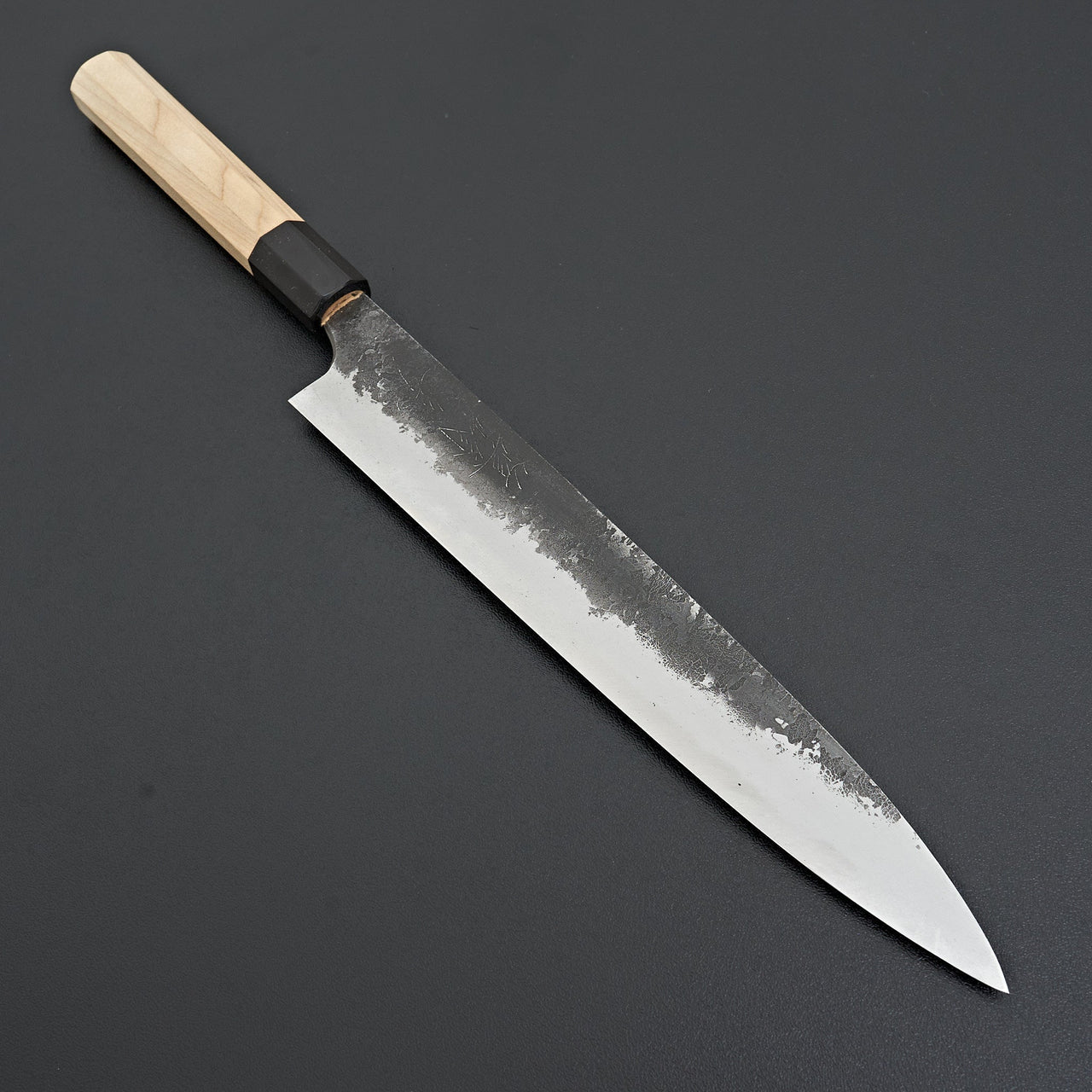 Mazaki White#2 Kuro Nashiji Sujihiki 240mm-Knife-Mazaki-Carbon Knife Co
