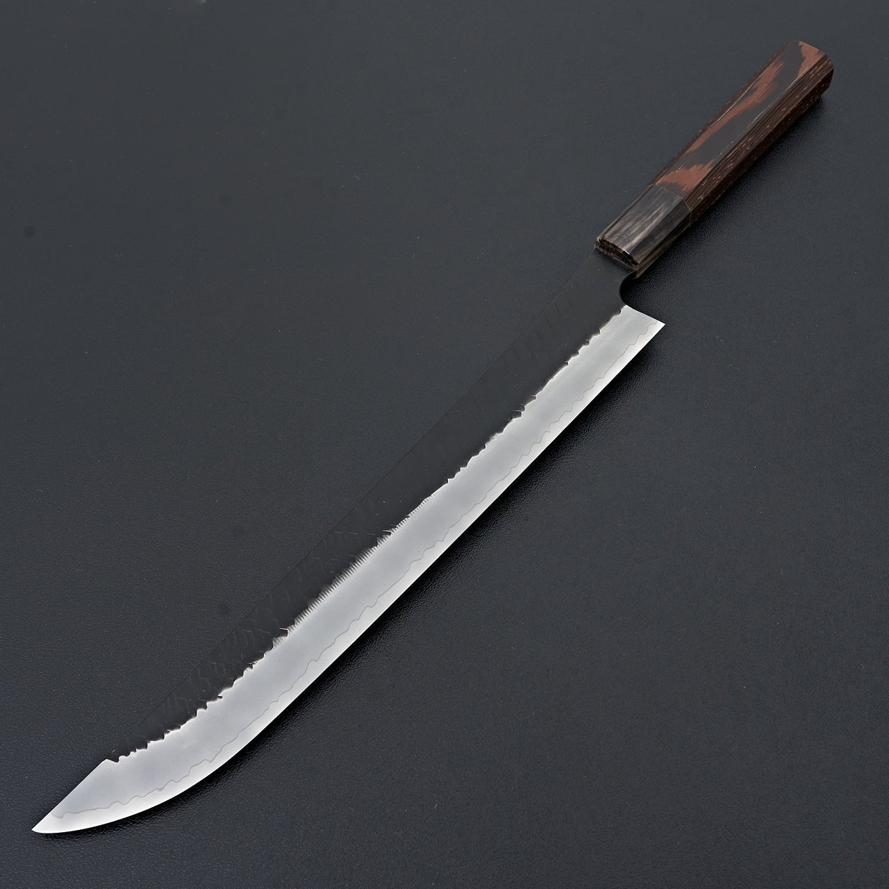 Nigara Hamono SG2 Kurouchi Tsuchime Sakimaru Sujihiki 270mm-Knife-Handk-Carbon Knife Co