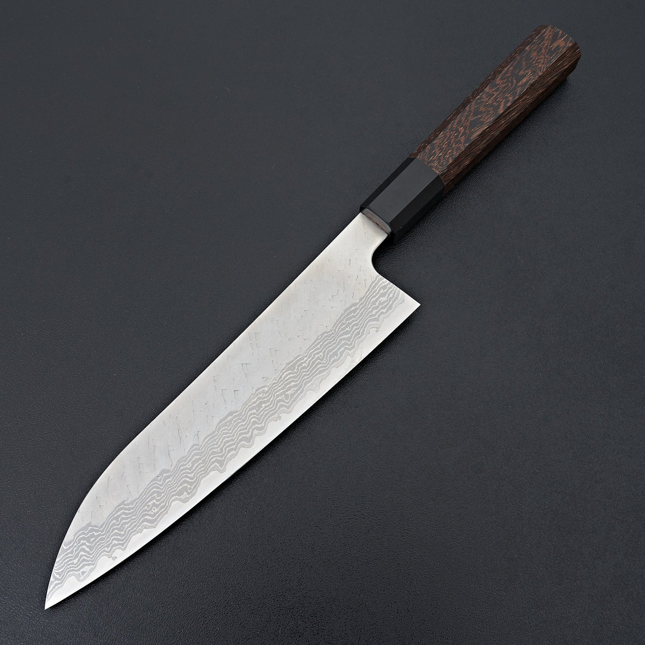 Nigara Hamono VG10 Tsuchime Damascus Gyuto 210mm-Knife-Handk-Carbon Knife Co