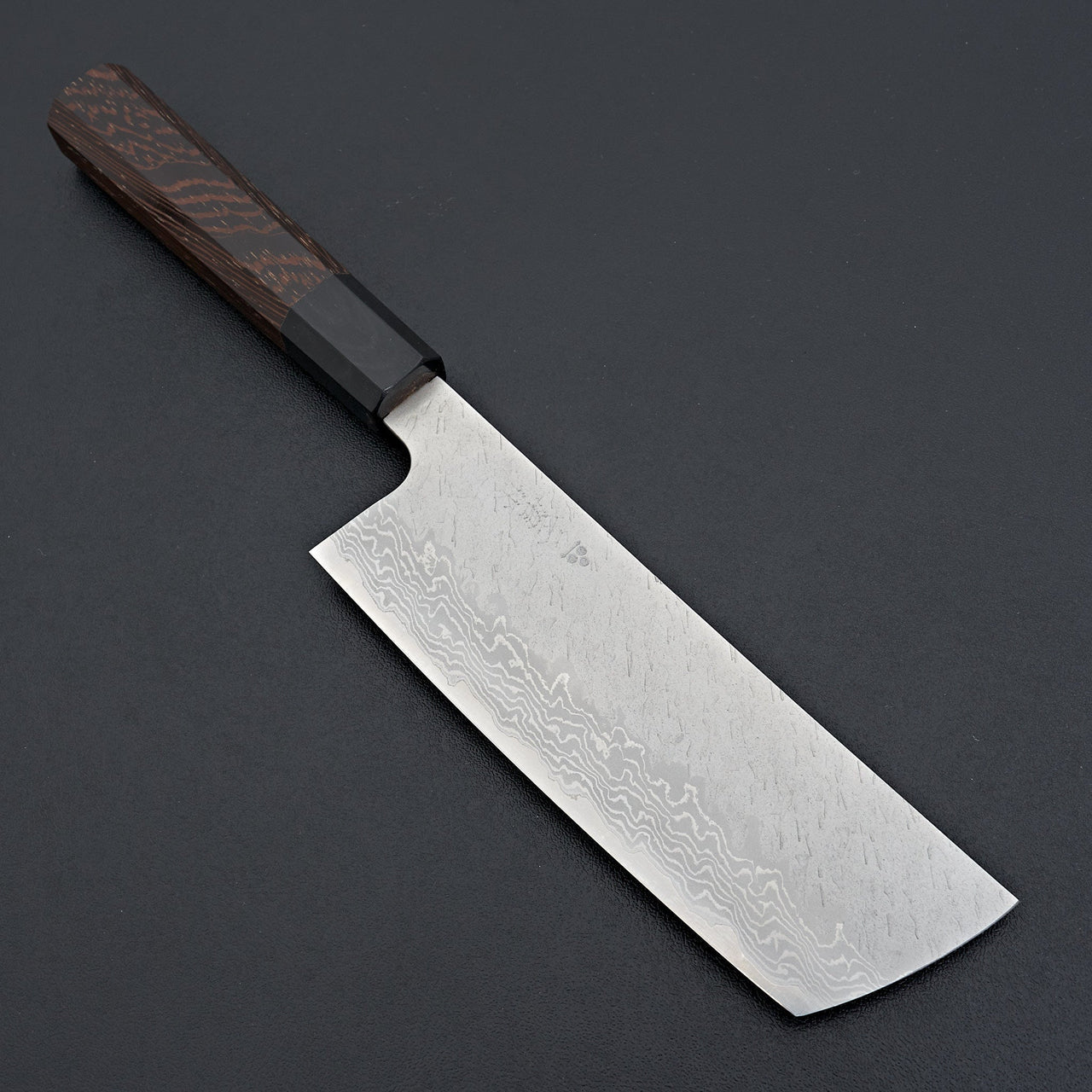 Nigara Hamono VG10 Tsuchime Damascus Nakiri 165mm-Knife-Handk-Carbon Knife Co