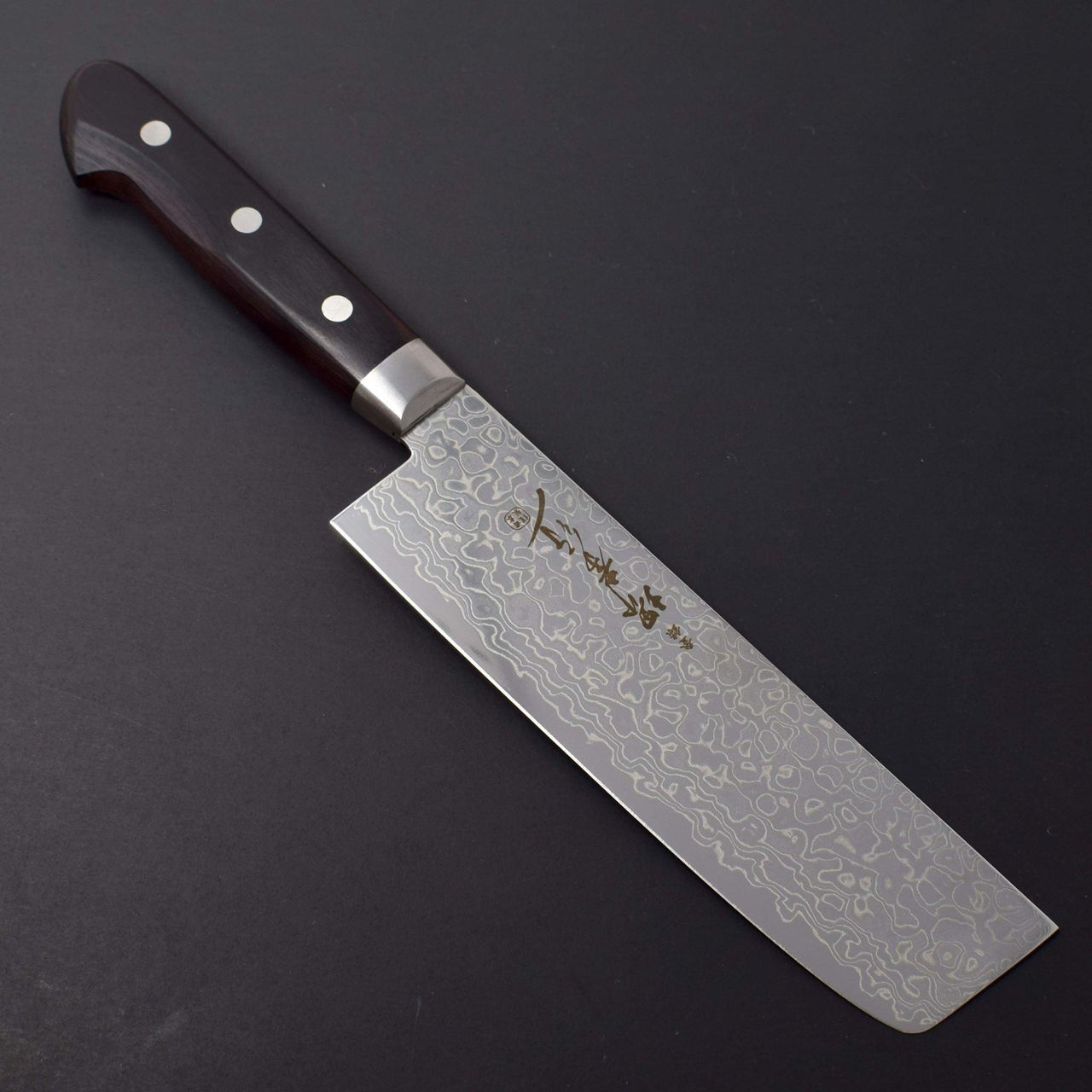 Sakai Takayuki 45 Layer Mirrored Damascus Nakiri 165mm-Knife-Sakai Takayuki-Carbon Knife Co