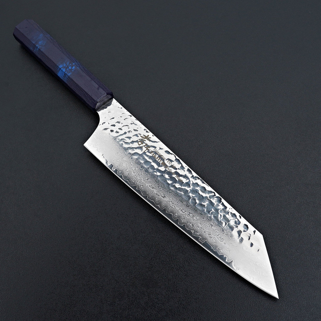 Sakai Takayuki Nanairo Blue Tortoiseshell 33 Layer Damascus Kengata 190mm-Knife-Sakai Takayuki-Carbon Knife Co